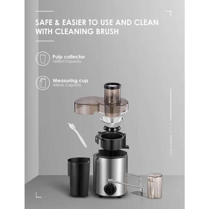 Centrifugal Juicer Machine Wide 3” mouth Juice Extractor