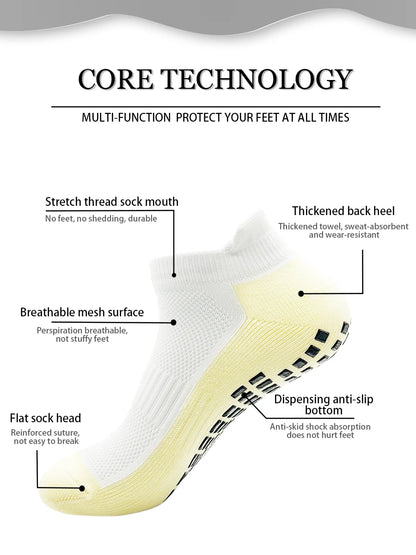 5 Pairs Short Men Women Anti-slip Football Socks
