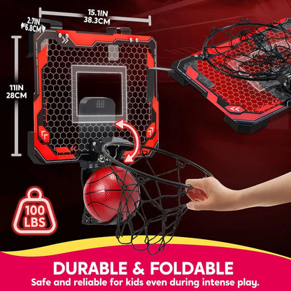 Mini Indoor Basketball Hoop Light Up Over The Door Basket