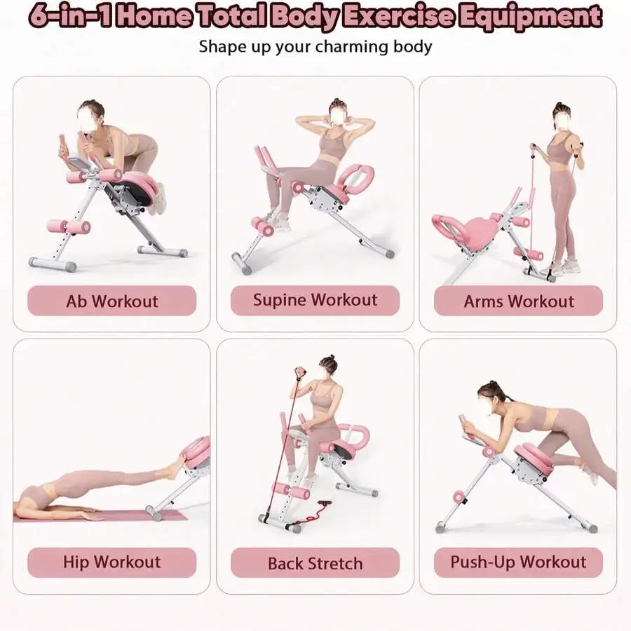 Adjustable Ab Trainer Machine With LCD Monitor