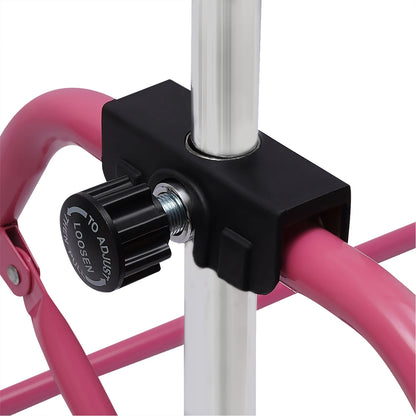 Pink Gymnastics Monkey Bars Foldable 5 Adjustable Height