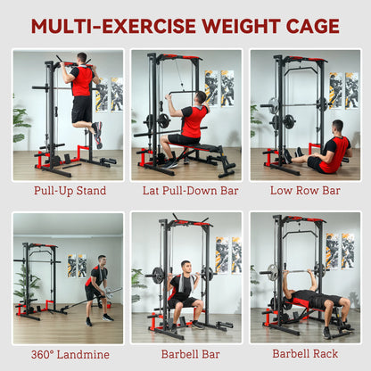 Multi-Function Power Cage with Lat Pull down