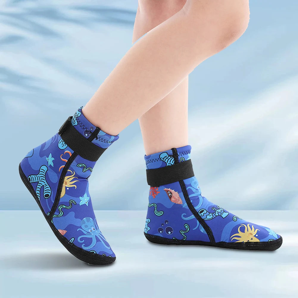 Kids Neoprene Water Socks Anti-slip Adjustable