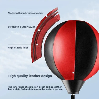 Adjustable children's boxing training set with 360° bounce