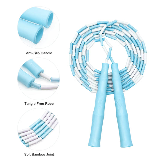 Soft Beaded Plastic segmented Skipping Rope