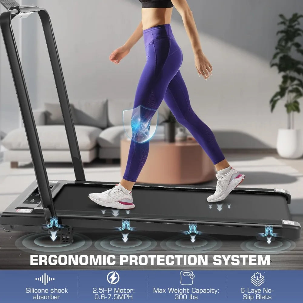 Treadmill With Incline, 300lbs Walking Pad With Handle Bar & Remote Control, 2.5HP