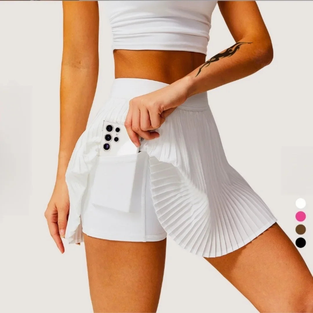 Women's fashion 2-in-1 golf tennis skirt pleated