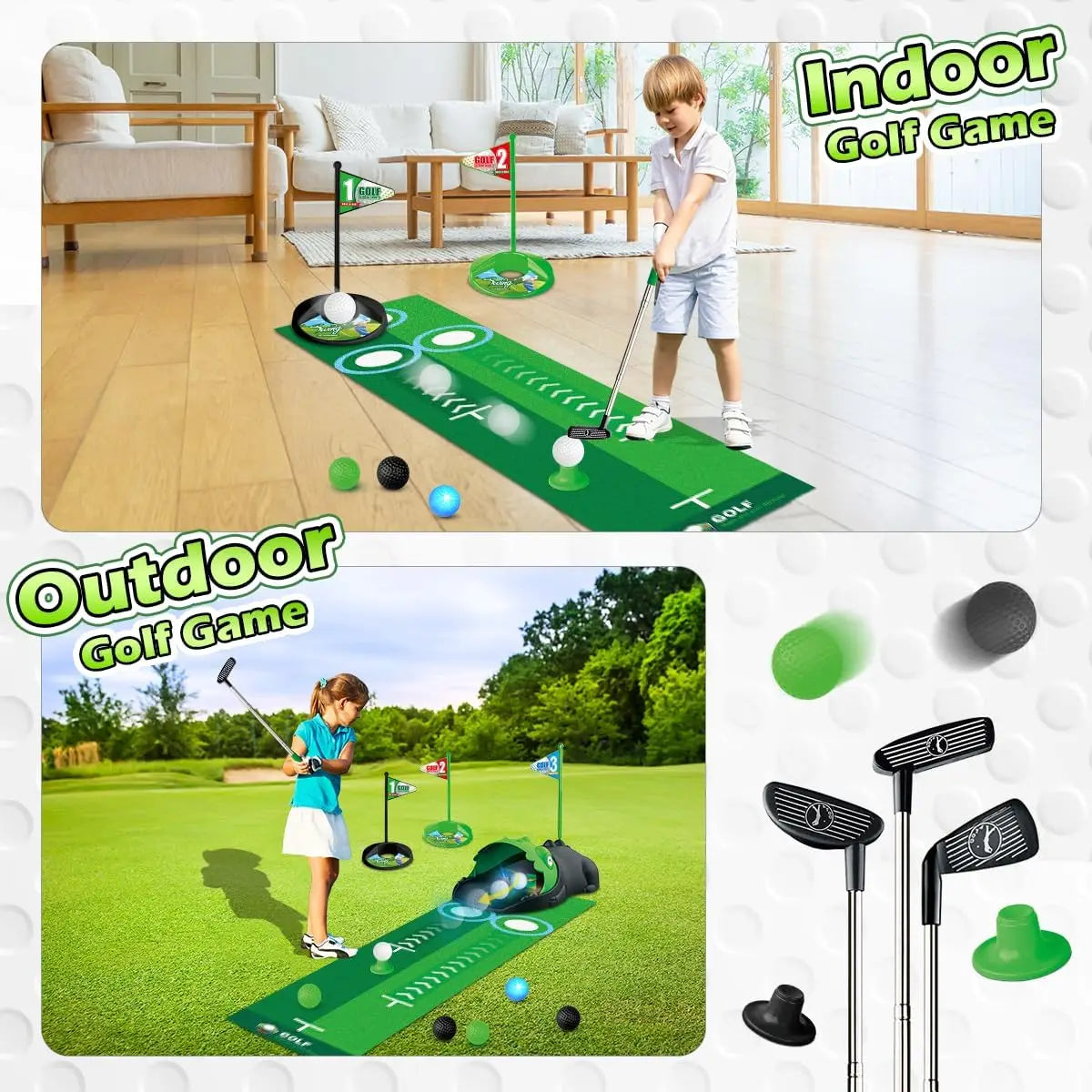 Golf Set Auto Returner Night Light Golf