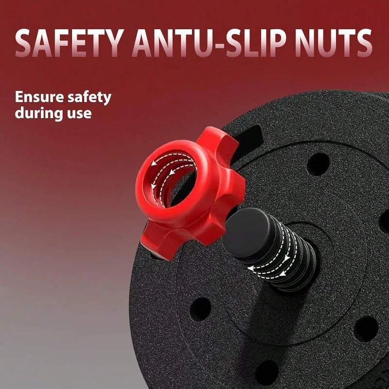 44lbs Adjustable Dumbbell Set, 3-in-1 Free Weight Barbell