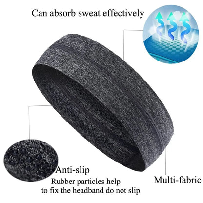Sports Sweat Headband Elastic  Non-slip Sweat Absorbing