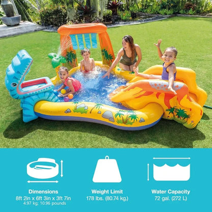 Inflatable Dinosaur Play Center Outdoor Water Park