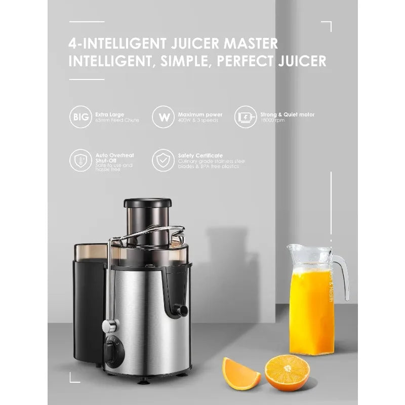 Centrifugal Juicer Machine Wide 3” mouth Juice Extractor
