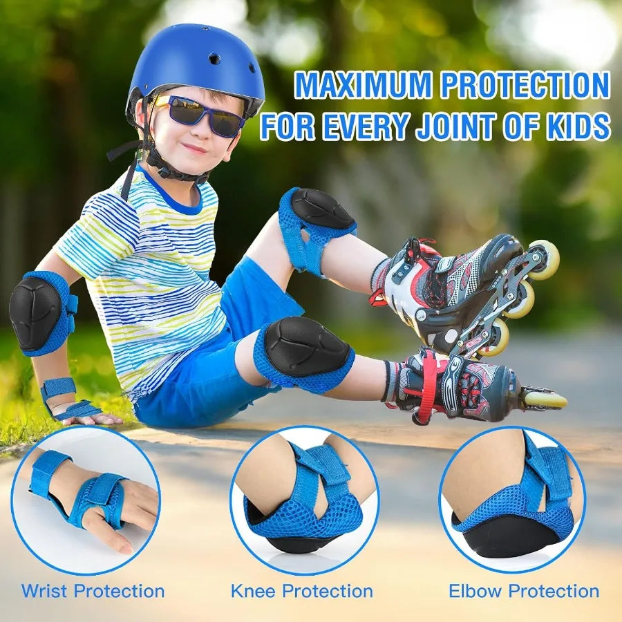 6PCS Protective Gear Set Knee Pads Aged 3-10yrs