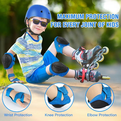 6PCS Protective Gear Set Knee Pads Aged 3-10yrs