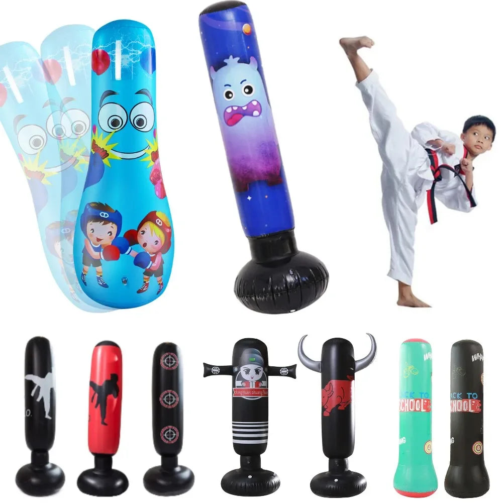 1.2M/1.6M Inflatable Boxing Bag Tumbler Standing Sandbag