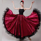 Gypsy Woman Spanish Flamenco Skirt Polyester Satin