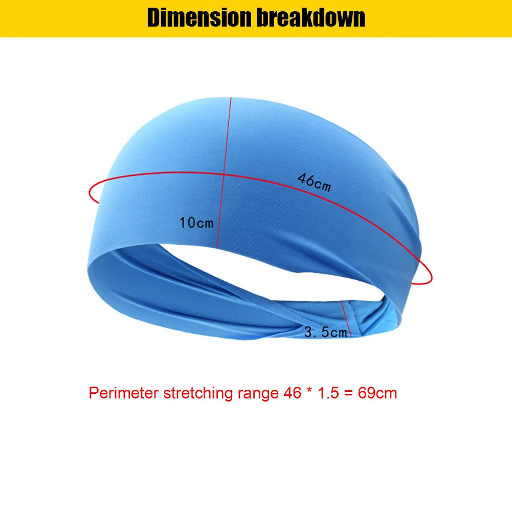 Ultra-Thin Unisex Elastic Headband Sweat Absorption Breathable