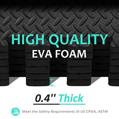 Interlocking EVA Foam Floor Tiles: 12, 24, 48 Piece Set 24'' x 24'' Non-Slip