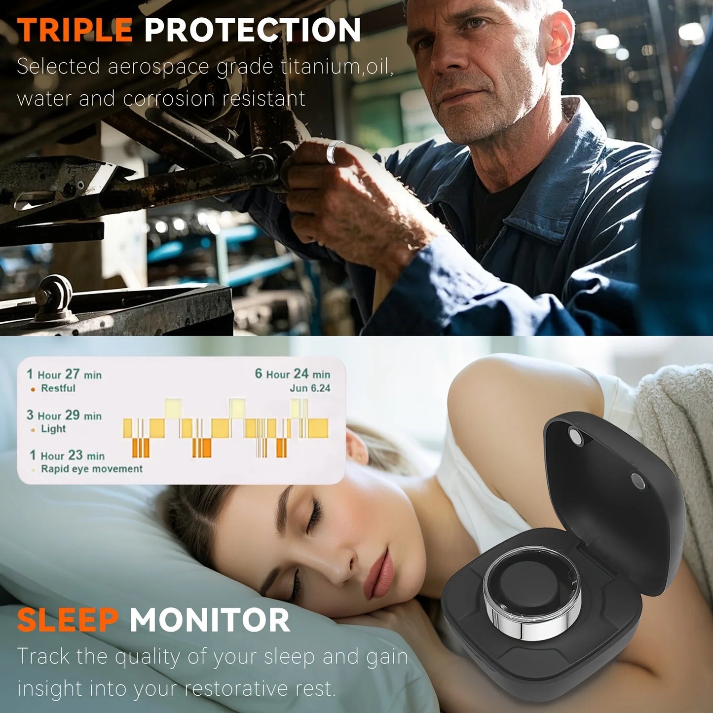 2025 Smart Ring Heart Rate Blood Pressure Sleep Monitoring