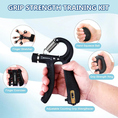 Hand Grip Strengthener Exercise Kit with 5 Pieces