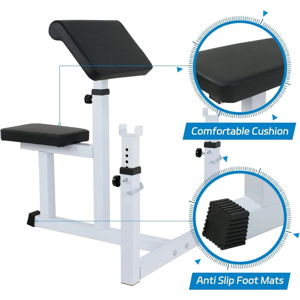 Curl Weight Bench Adjustable for Arm Curling