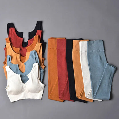 Seamless Sport Suit Yoga Suit Crop Top