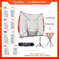 SucceBuy 7ft x 7ft Portable Baseball Softball Practice Training Net