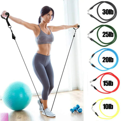 11pcs/set Fitness tension ropes