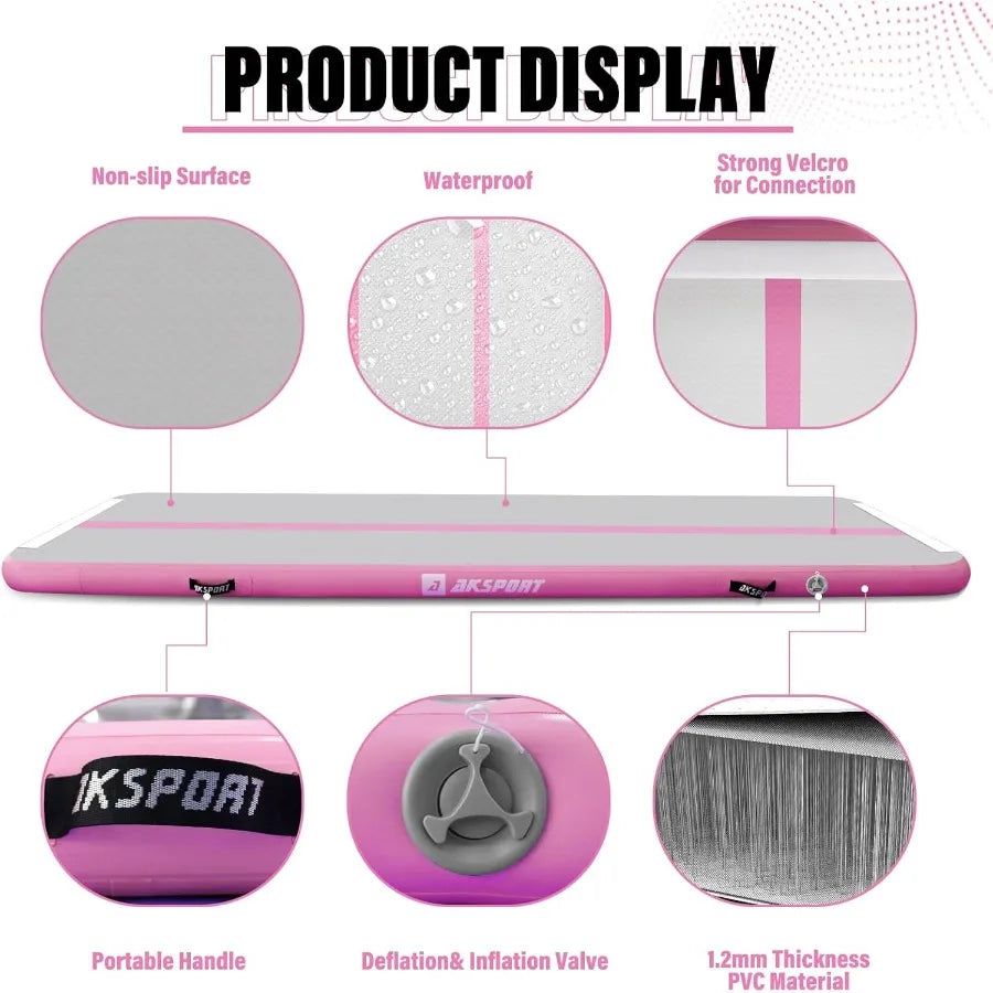 Inflatable Mat Tumble Track in 10ft 13ft 16ft 20ft 23ft with Builtin Air Pump