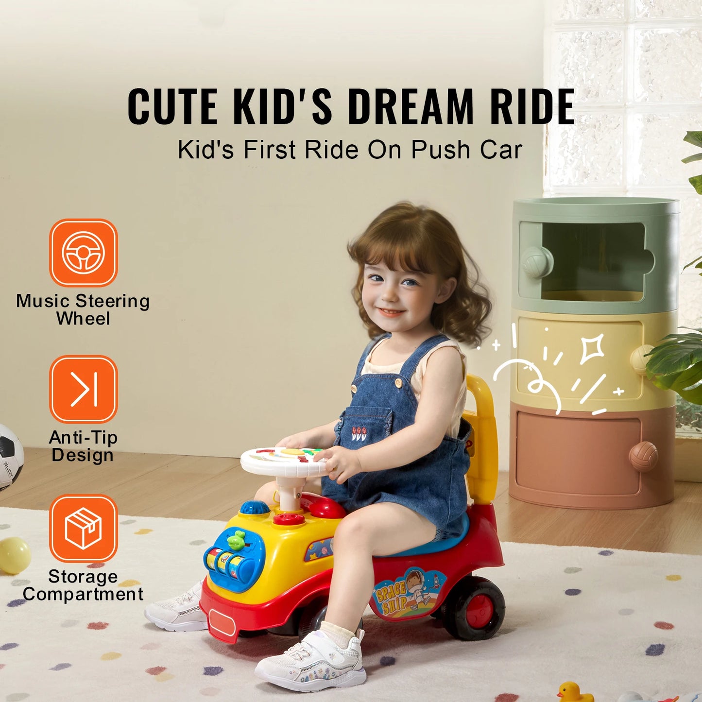 Toddler Ride On Push Car Sit to Stand