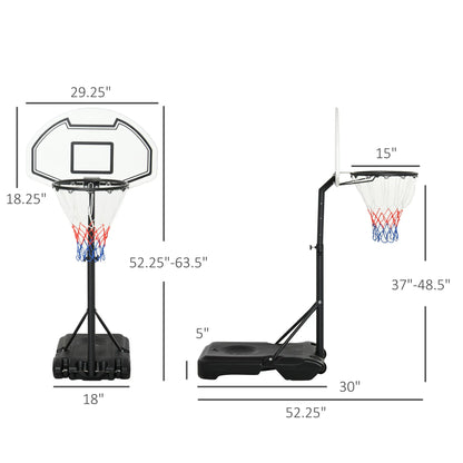 Outdoor Basketball Hoop System Pool Water Adjustable