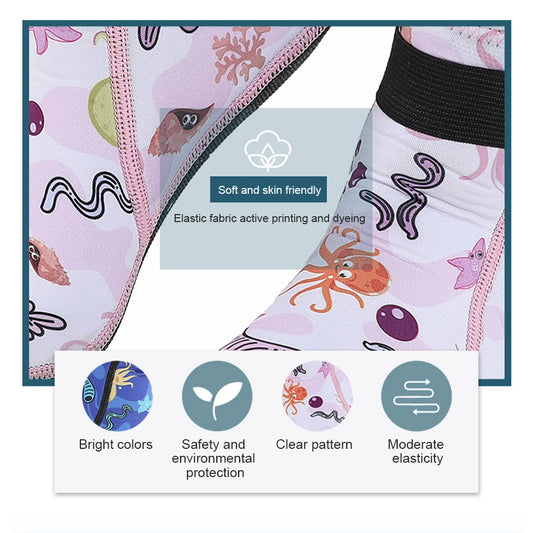 Kids Neoprene Water Socks Anti-slip Adjustable