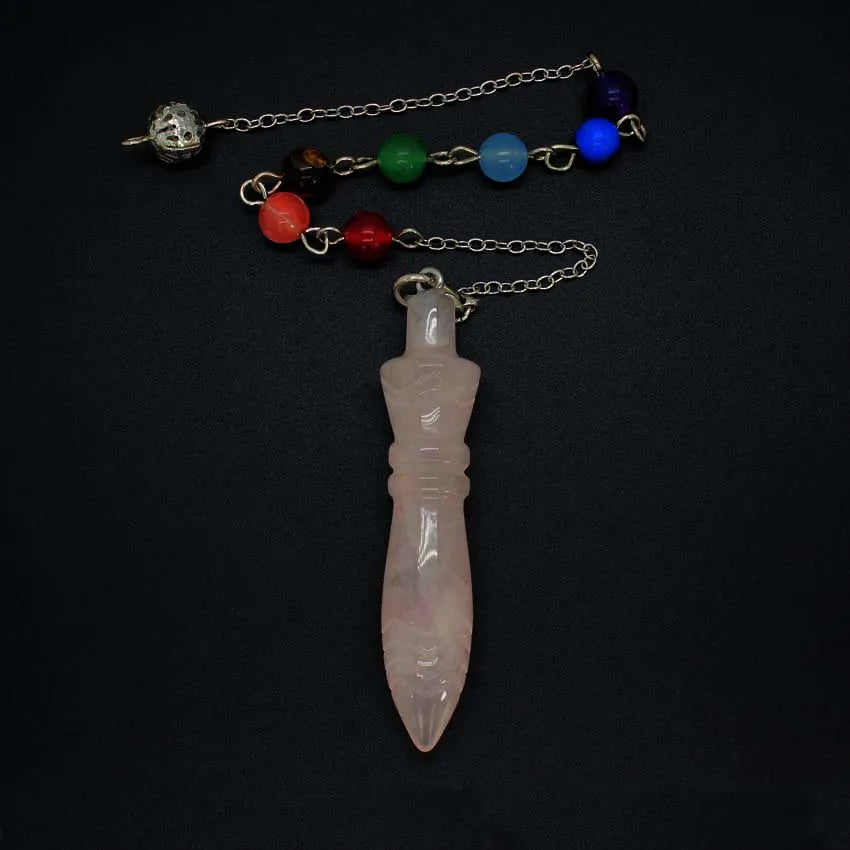 Natural Healing Crystal Quartz Reiki Pendulum Pendant