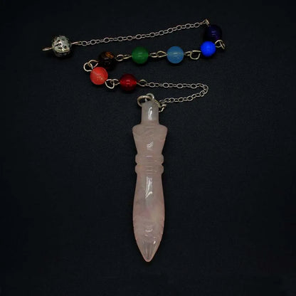 Natural Healing Crystal Quartz Reiki Pendulum Pendant