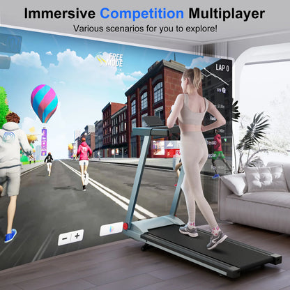 3.0HP Treadmill with 5% Incline Folding Handles LCD Screen 300lbs