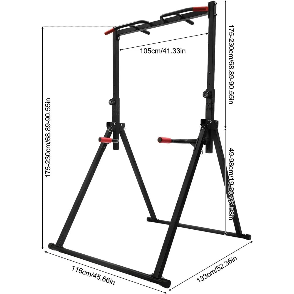 Foldable Power Station Pull-Up Bar Freestanding Triangular