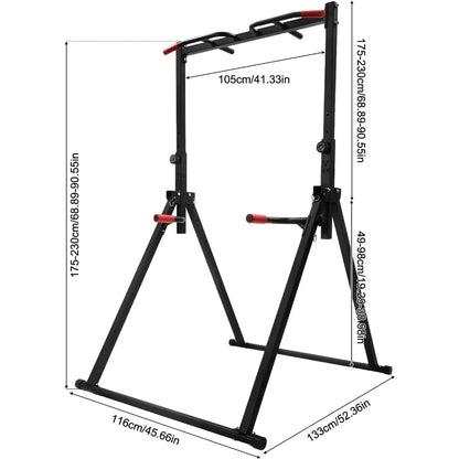 Foldable Power Station Pull-Up Bar Freestanding Triangular