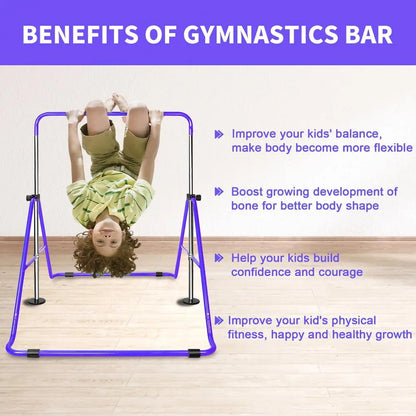 Kids Training Bar Adjustable Height Easy Storage