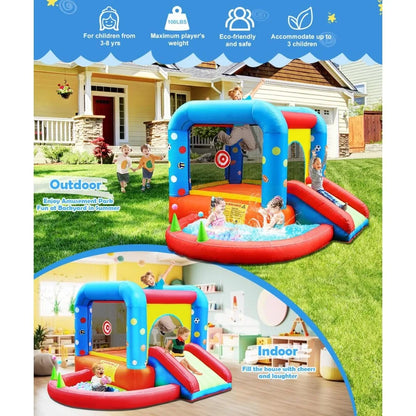 Inflatable Bounce House, Kids Castle Slide
