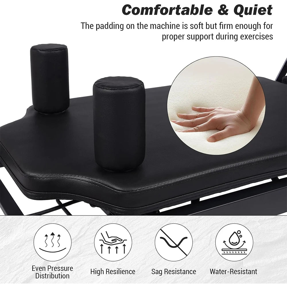 Foldable Reformer Pilates Machine with Adjustable Heights
