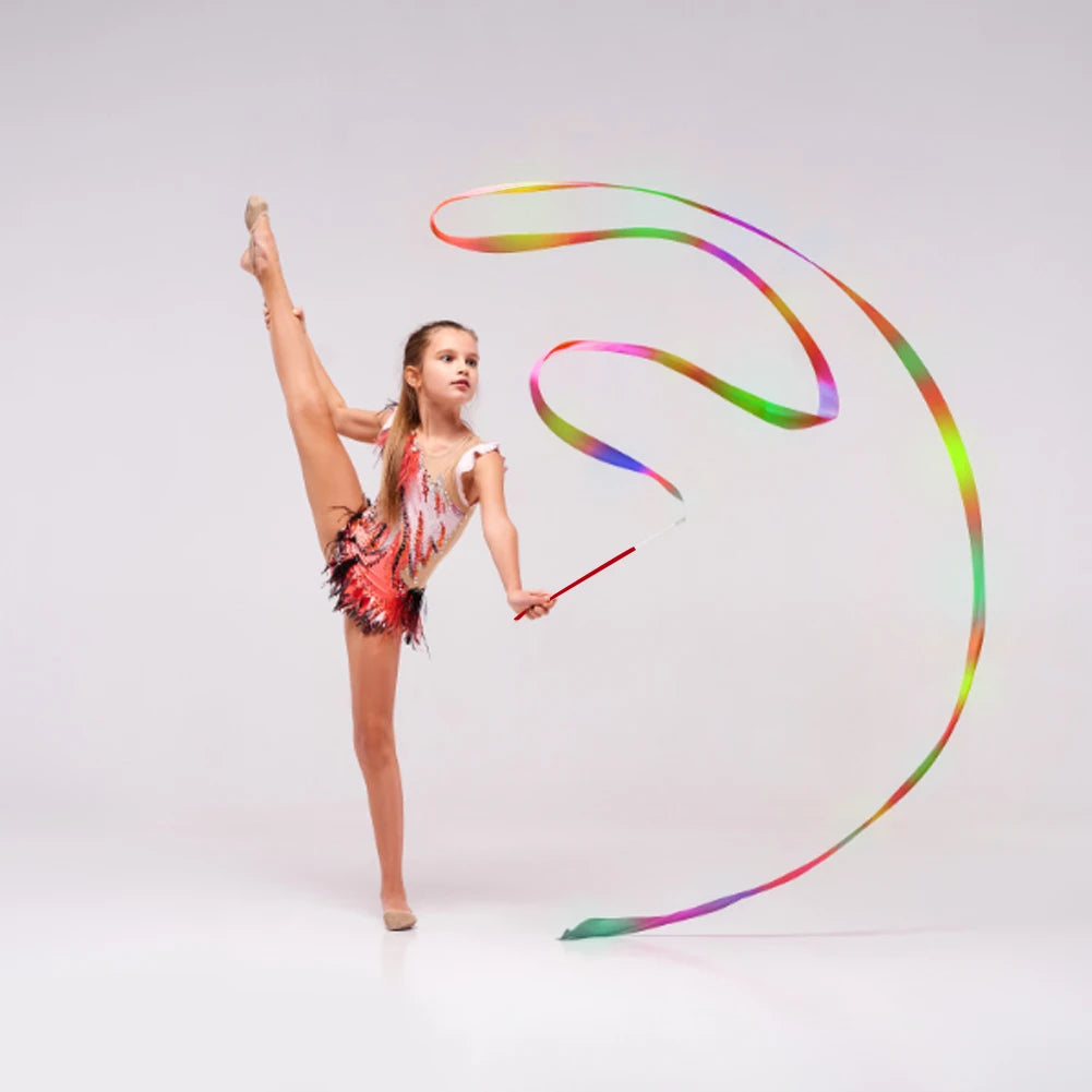 2M Rhythmic Dance Ribbon Rainbow Stick
