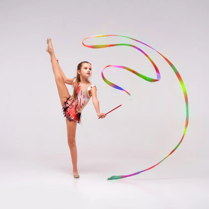 2M Rhythmic Dance Ribbon Rainbow Stick