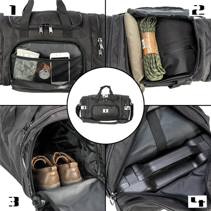 Military Tactical Travel Bag Outdoor Shoes Compartment