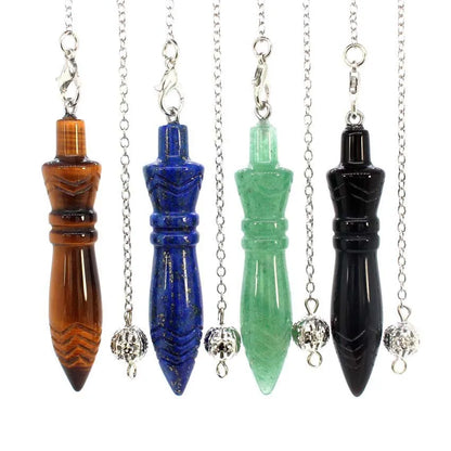 Natural Healing Crystal Quartz Reiki Pendulum Pendant