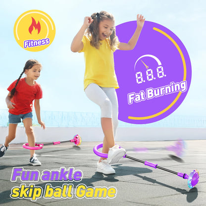 Ankle Skip Colorful Flash Wheel Swing Ball