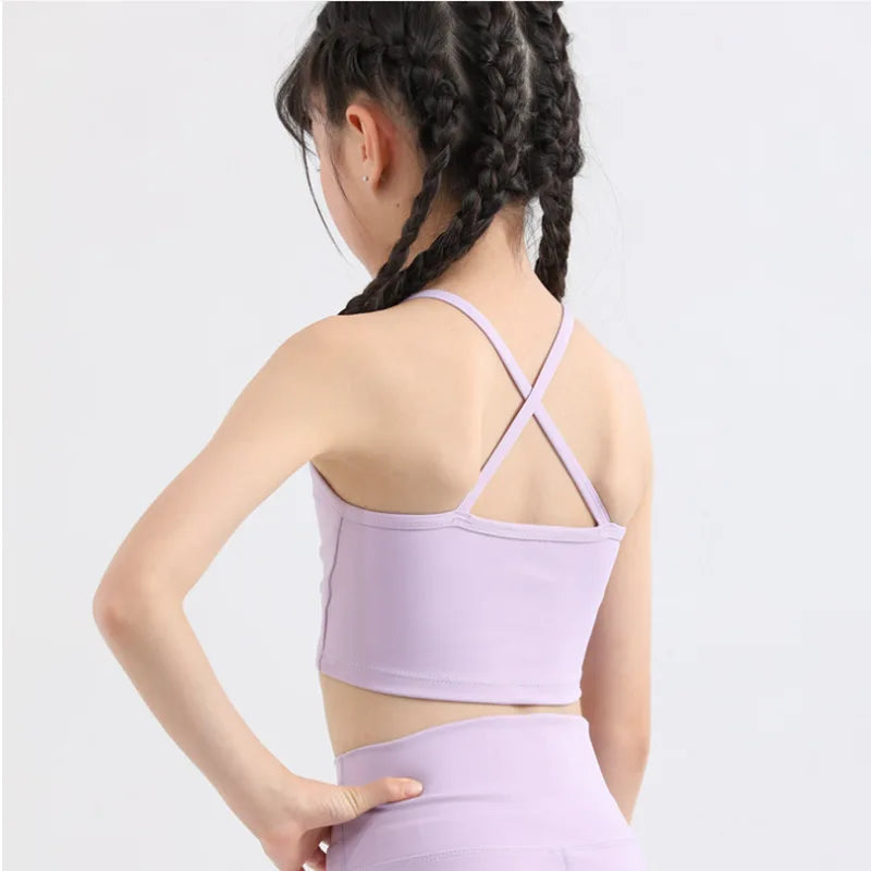 Fashionable Children Double Layer Tops Sleeveless