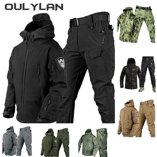 Outdoor Tactical Thickened Coat Soft Shell set