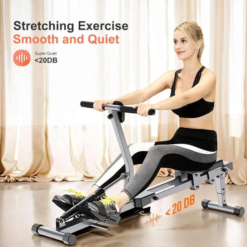 Folding Rowing, Hydraulic Machine. 12 Levels of Adjustable Resistance