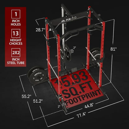 1200lbs Capacity Workout Cage with More Training Attachments