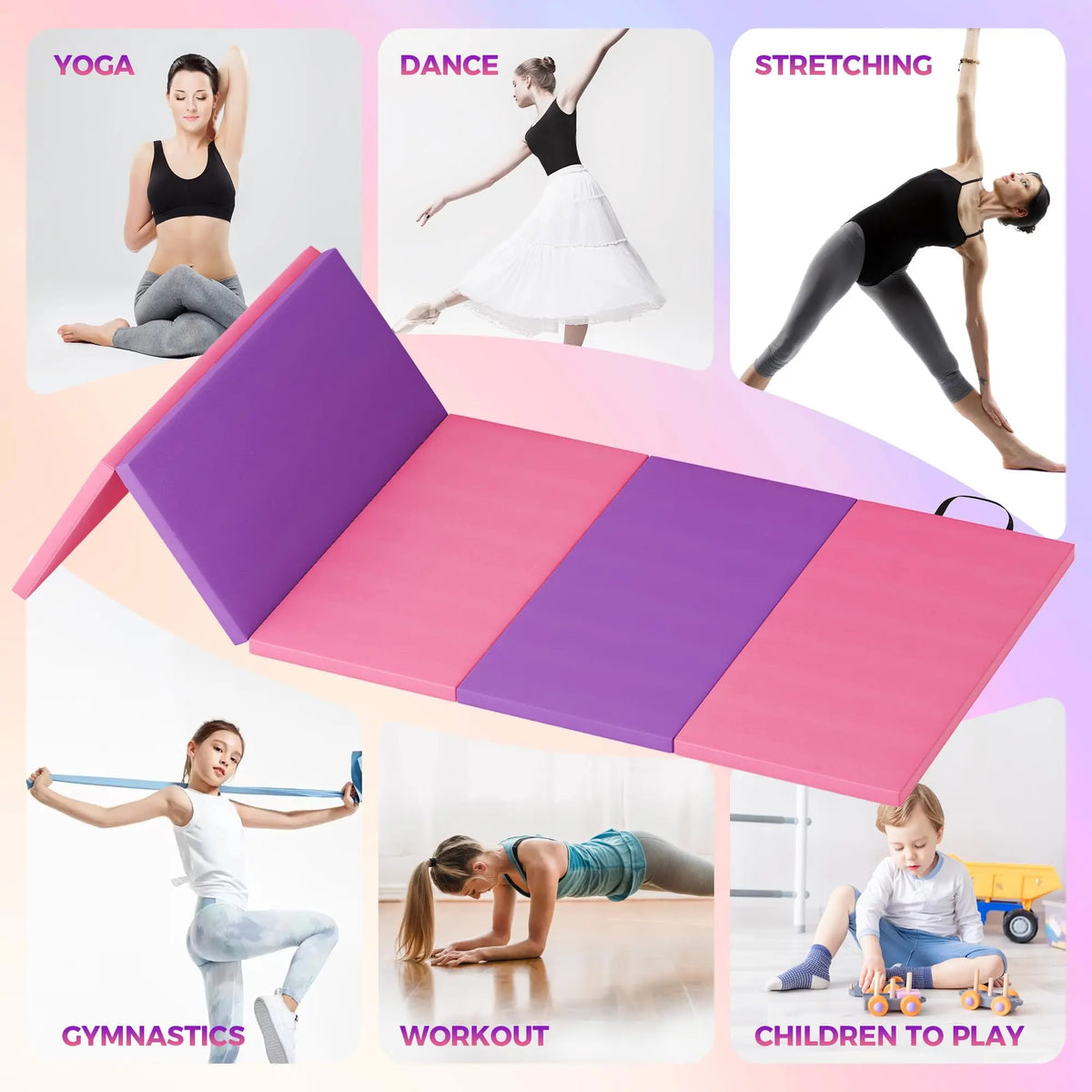 Gymnastics Mat,4-/5-fold Exercise Tumbling Mats